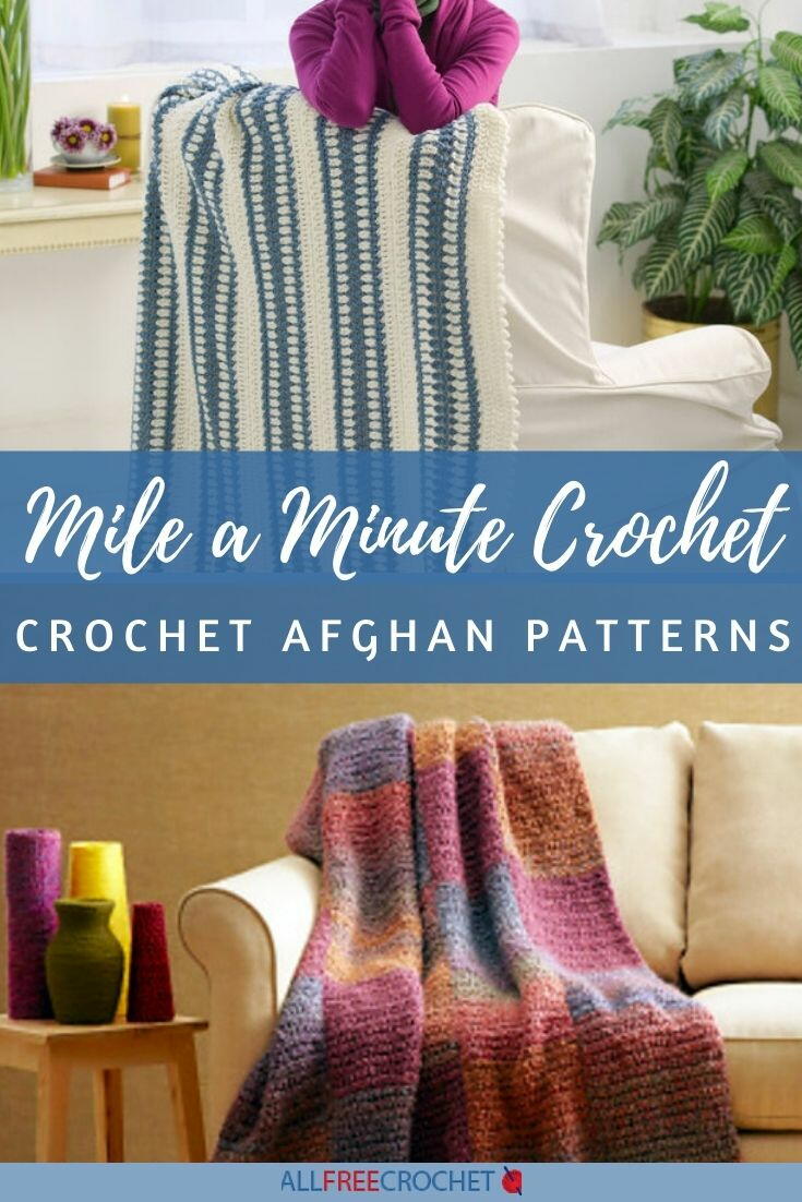 Free mile a minute afghan crochet patterns